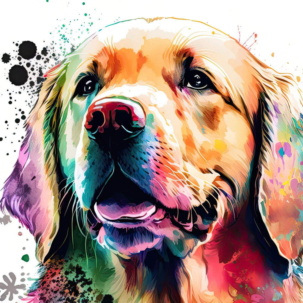 Golden Retriever Dog Watercolor Print Cute Pet Keepsake Wall Art Dog Lover Gift Adorable Canine Home Decor for Puppy Dog Lovers!