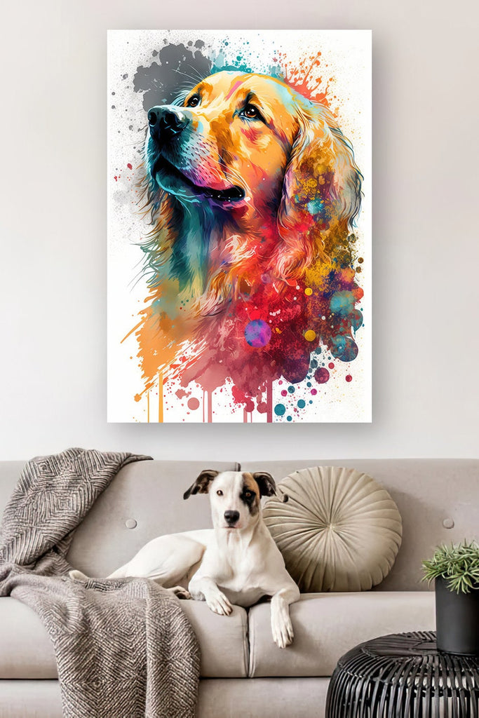 Golden Retriever Dog Watercolor Print Cute Pet Keepsake Wall Art Dog Lover Gift Adorable Canine Home Decor for Puppy Dog Lovers!