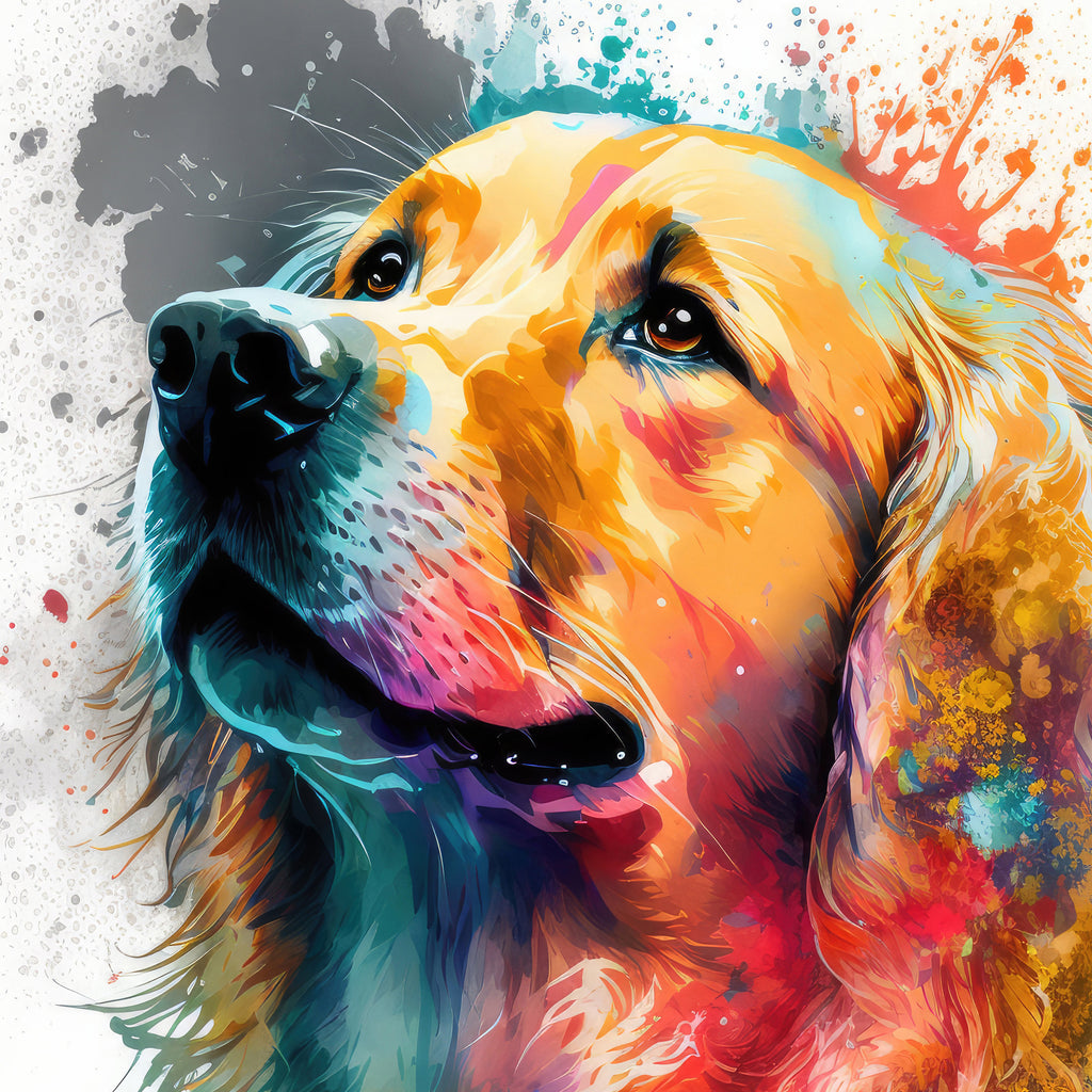 Golden Retriever Dog Watercolor Print Cute Pet Keepsake Wall Art Dog Lover Gift Adorable Canine Home Decor for Puppy Dog Lovers!