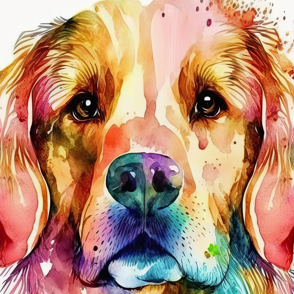 Golden Retriever Dog Watercolor Print Cute Pet Keepsake Wall Art Dog Lover Gift Adorable Canine Home Decor for Puppy Dog Lovers!