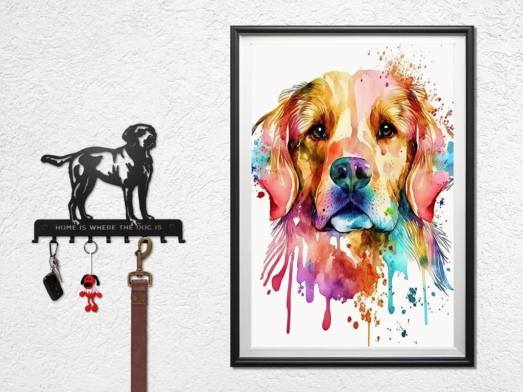 Golden Retriever Dog Watercolor Print Cute Pet Keepsake Wall Art Dog Lover Gift Adorable Canine Home Decor for Puppy Dog Lovers!