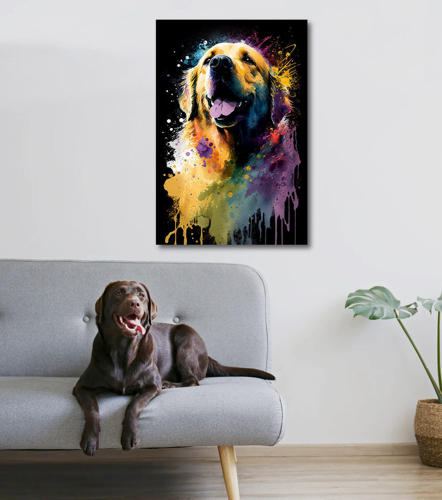 Golden Retriever Dog Watercolor Print Cute Pet Keepsake Wall Art Dog Lover Gift Adorable Canine Home Decor for Puppy Dog Lovers!