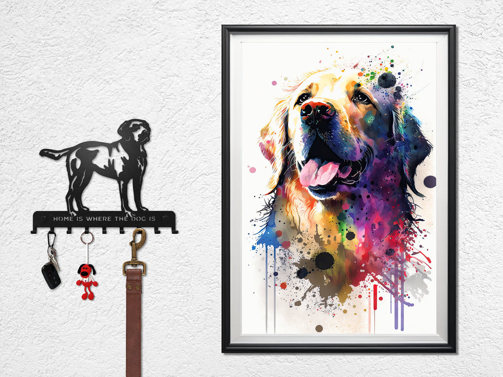 Golden Retriever Dog Watercolor Print Cute Pet Keepsake Wall Art Dog Lover Gift Adorable Canine Home Decor for Puppy Dog Lovers!