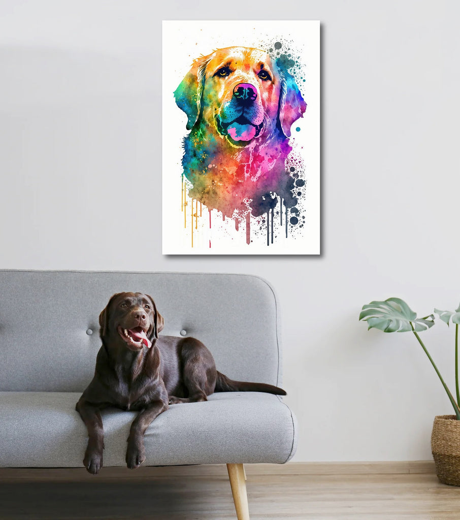 Golden Retriever Dog Watercolor Print Cute Pet Keepsake Wall Art Dog Lover Gift Adorable Canine Home Decor for Puppy Dog Lovers!