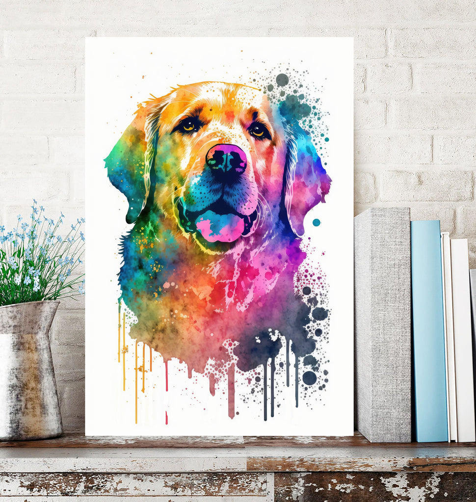 Golden Retriever Dog Watercolor Print Cute Pet Keepsake Wall Art Dog Lover Gift Adorable Canine Home Decor for Puppy Dog Lovers!