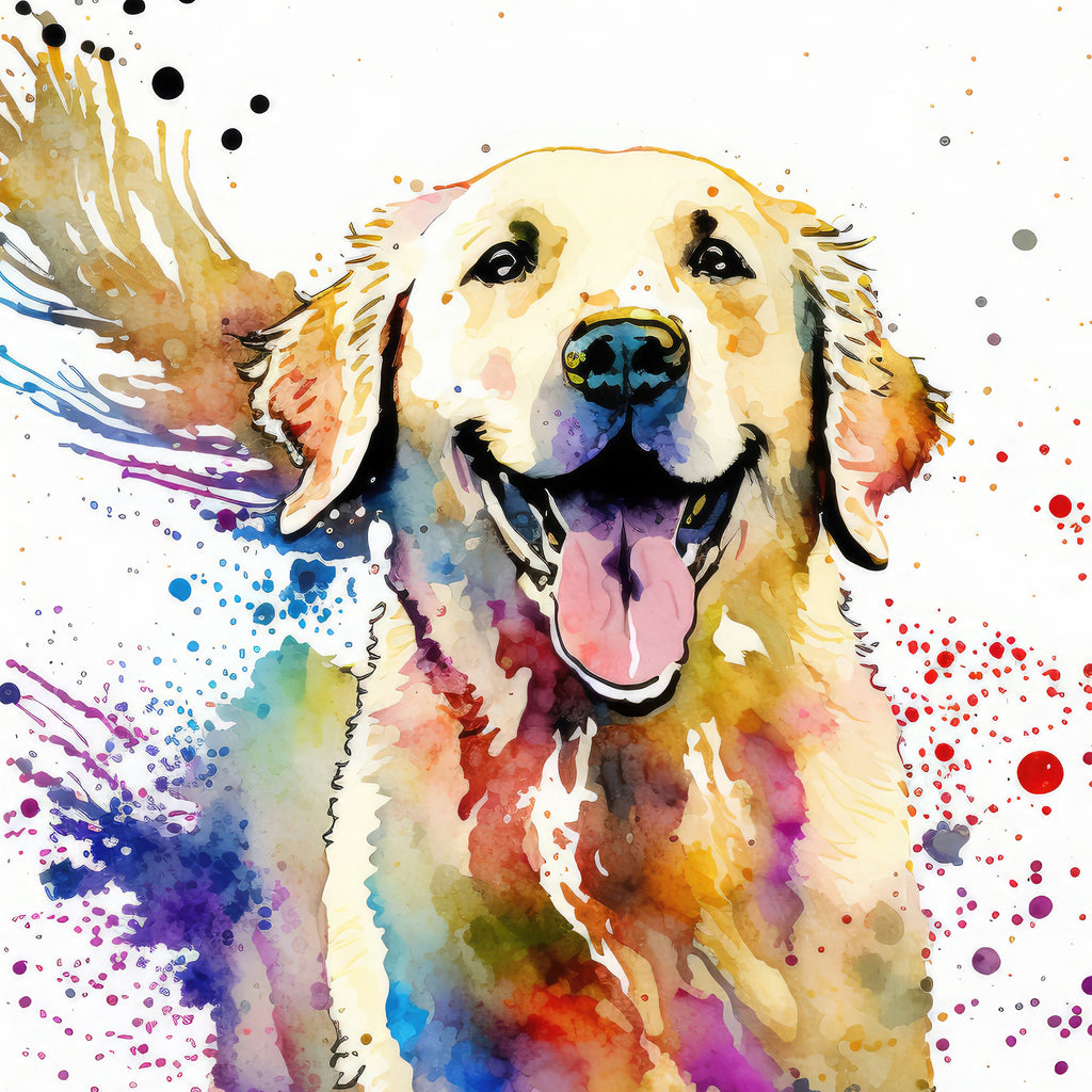 Golden Retriever Dog Watercolor Print Cute Pet Keepsake Wall Art Dog Lover Gift Adorable Canine Home Decor for Puppy Dog Lovers!