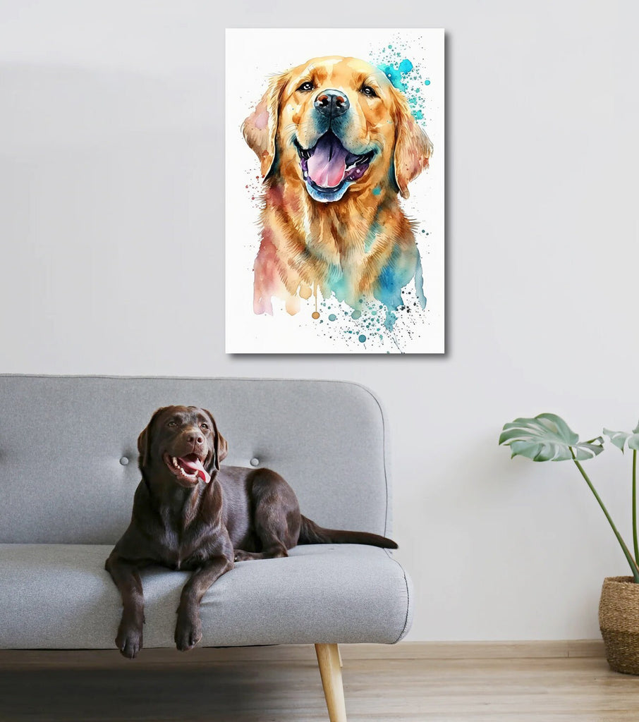 Golden Retriever Dog Watercolor Print Cute Pet Keepsake Wall Art Dog Lover Gift Adorable Canine Home Decor for Puppy Dog Lovers!