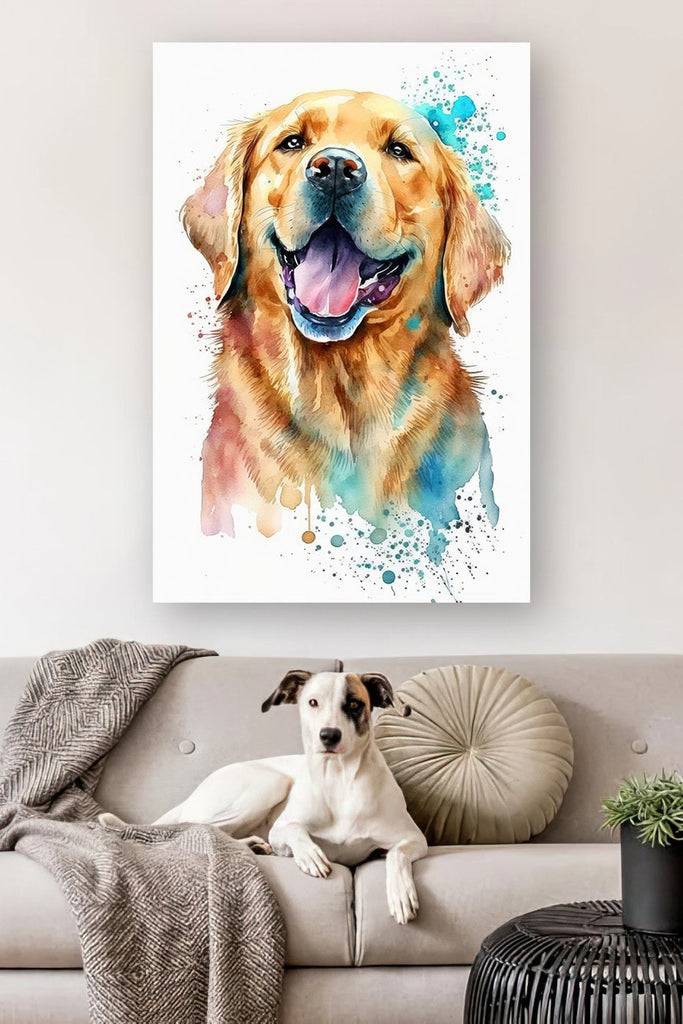 Golden Retriever Dog Watercolor Print Cute Pet Keepsake Wall Art Dog Lover Gift Adorable Canine Home Decor for Puppy Dog Lovers!