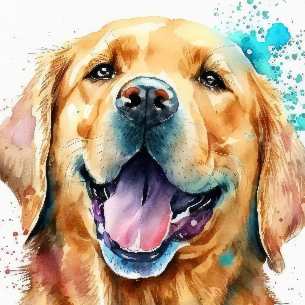 Golden Retriever Dog Watercolor Print Cute Pet Keepsake Wall Art Dog Lover Gift Adorable Canine Home Decor for Puppy Dog Lovers!