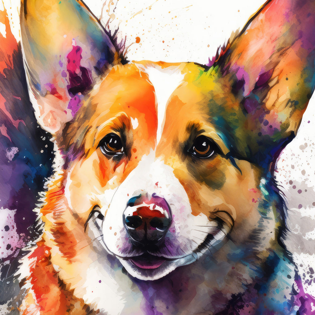 Corgi Dog Watercolor Print Cute Pet Keepsake Wall Art Dog Lover Gift Adorable Canine Home Decor for Puppy Dog Lovers!