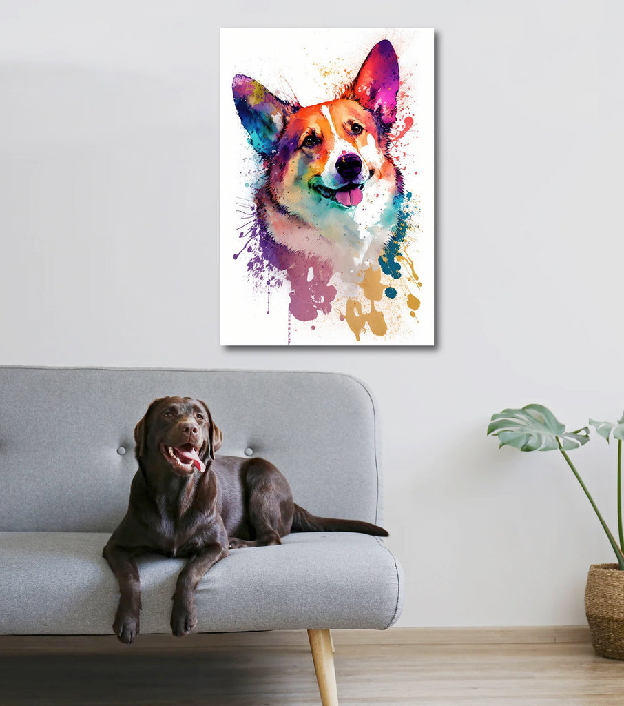 Corgi Dog Watercolor Print Cute Pet Keepsake Wall Art Dog Lover Gift Adorable Canine Home Decor for Puppy Dog Lovers!