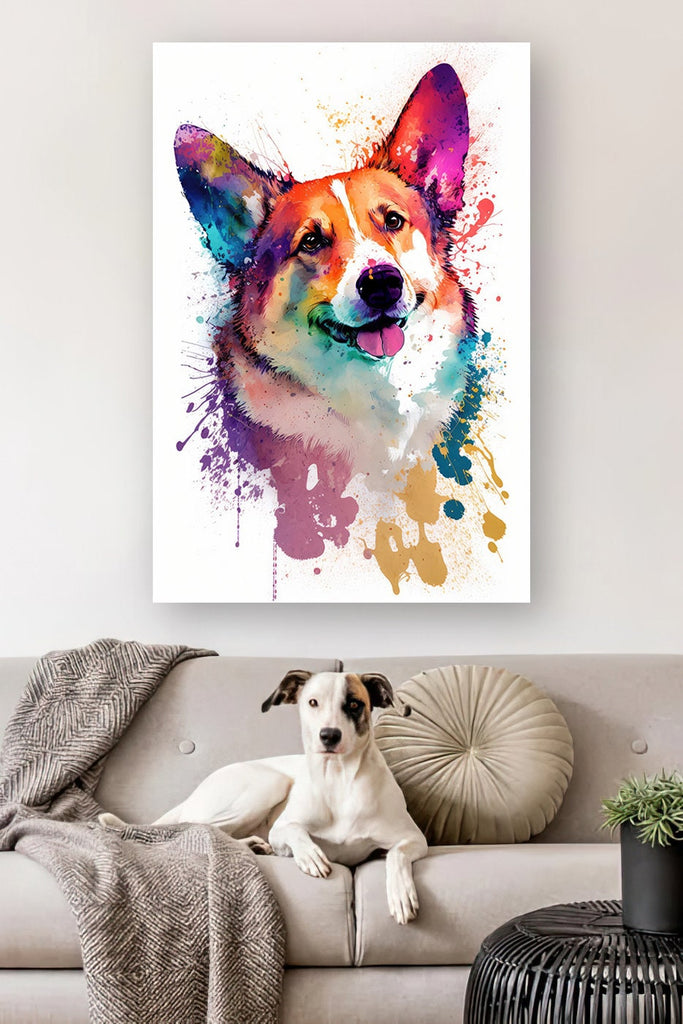 Corgi Dog Watercolor Print Cute Pet Keepsake Wall Art Dog Lover Gift Adorable Canine Home Decor for Puppy Dog Lovers!