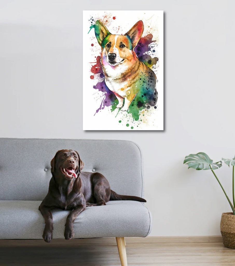 Corgi Dog Watercolor Print Cute Pet Keepsake Wall Art Dog Lover Gift Adorable Canine Home Decor for Puppy Dog Lovers!