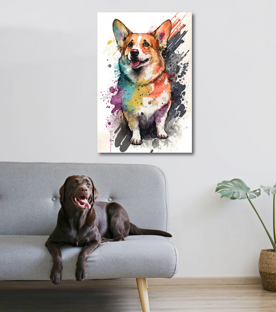 Corgi Dog Watercolor Print Cute Pet Keepsake Wall Art Dog Lover Gift Adorable Canine Home Decor for Puppy Dog Lovers!