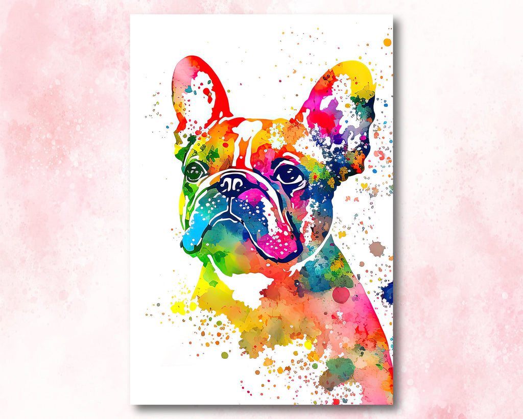 French Bulldog Watercolor Print Cute Pet Keepsake Wall Art Dog Lover Gift Adorable Canine Home Decor for Puppy Dog Lovers!