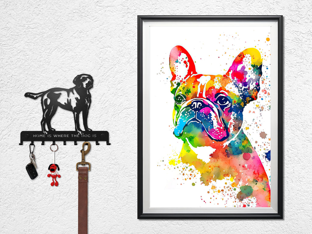 French Bulldog Watercolor Print Cute Pet Keepsake Wall Art Dog Lover Gift Adorable Canine Home Decor for Puppy Dog Lovers!