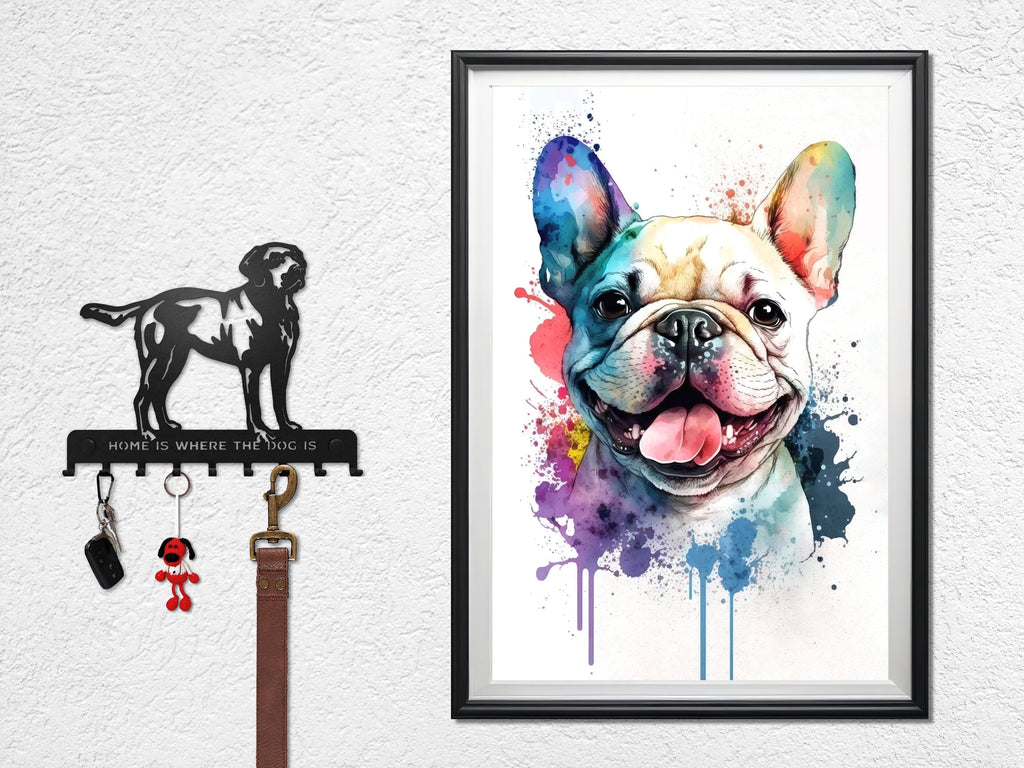 French Bulldog Watercolor Print Cute Pet Keepsake Wall Art Dog Lover Gift Adorable Canine Home Decor for Puppy Dog Lovers!