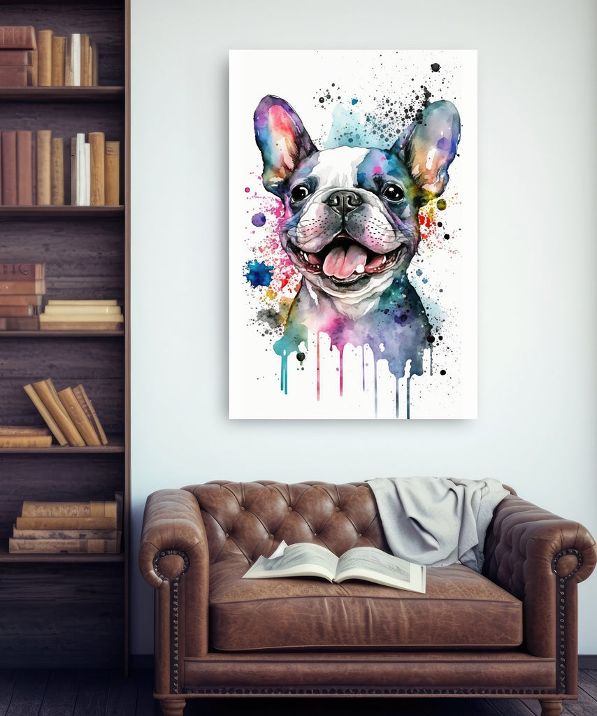 French Bulldog Watercolor Print Cute Pet Keepsake Wall Art Dog Lover Gift Adorable Canine Home Decor for Puppy Dog Lovers!