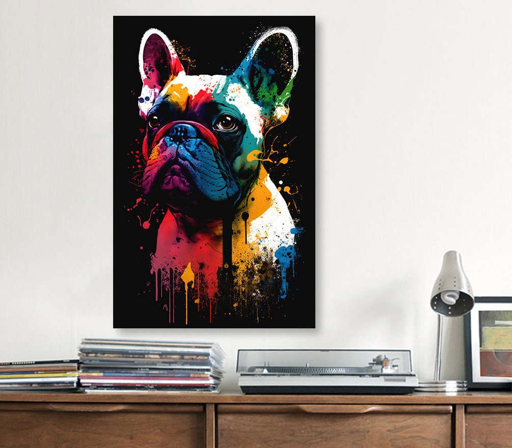 French Bulldog Watercolor Print Cute Pet Keepsake Wall Art Dog Lover Gift Adorable Canine Home Decor for Puppy Dog Lovers!