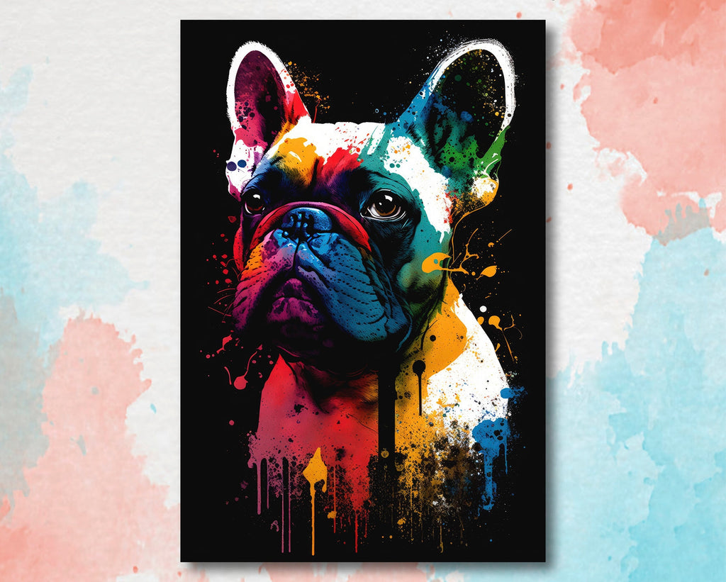 French Bulldog Watercolor Print Cute Pet Keepsake Wall Art Dog Lover Gift Adorable Canine Home Decor for Puppy Dog Lovers!