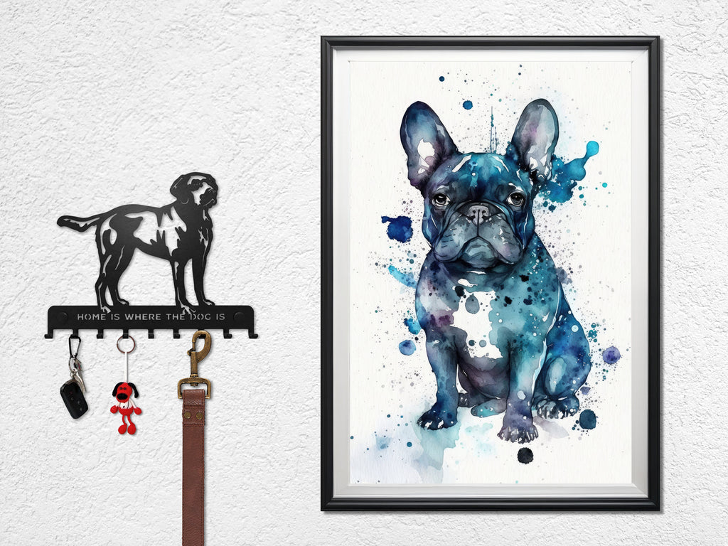 French Bulldog Watercolor Print Cute Pet Keepsake Wall Art Dog Lover Gift Adorable Canine Home Decor for Puppy Dog Lovers!