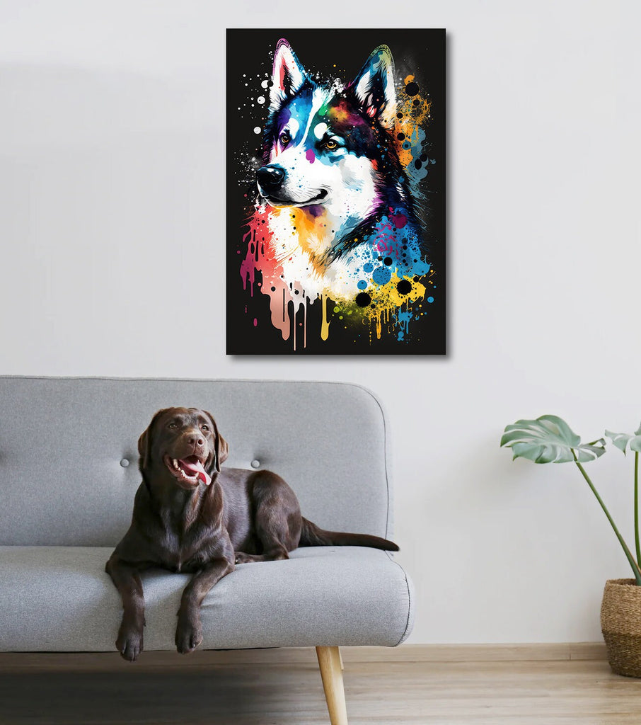 Siberian Husky Dog Painting Watercolor Print Cute Pet Keepsake Wall Art Dog Lover Gift Adorable Canine Home Decor for Puppy Lovers!