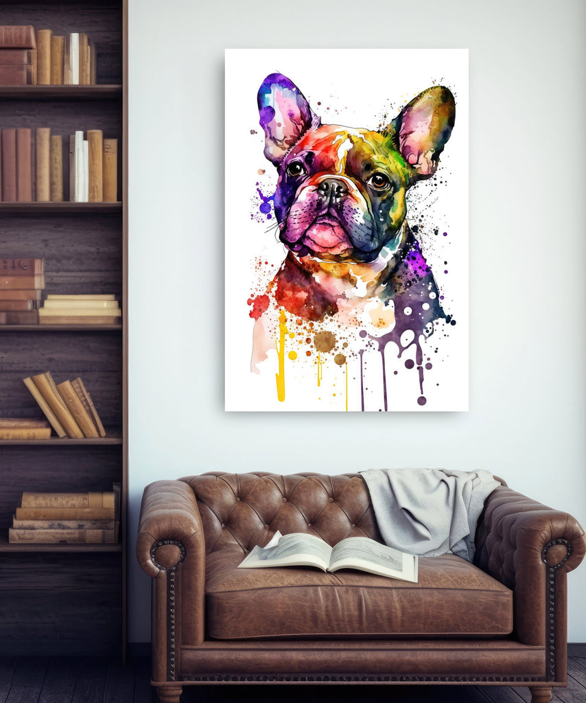 French Bulldog Watercolor Print Cute Pet Keepsake Wall Art Dog Lover Gift Adorable Canine Home Decor for Puppy Dog Lovers!