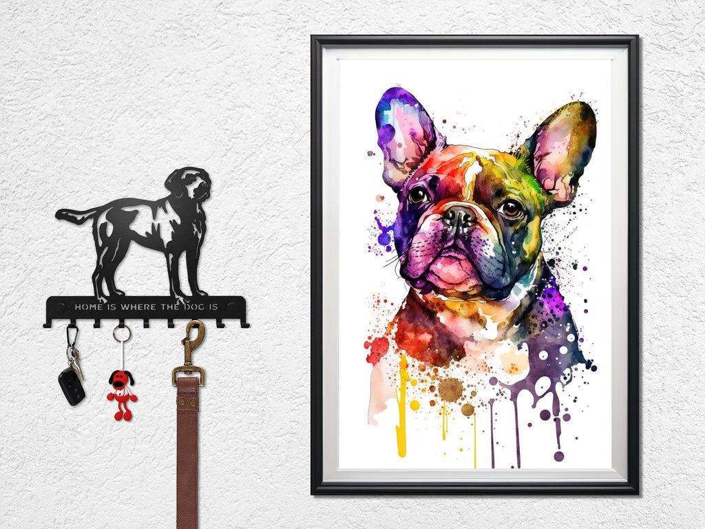 French Bulldog Watercolor Print Cute Pet Keepsake Wall Art Dog Lover Gift Adorable Canine Home Decor for Puppy Dog Lovers!