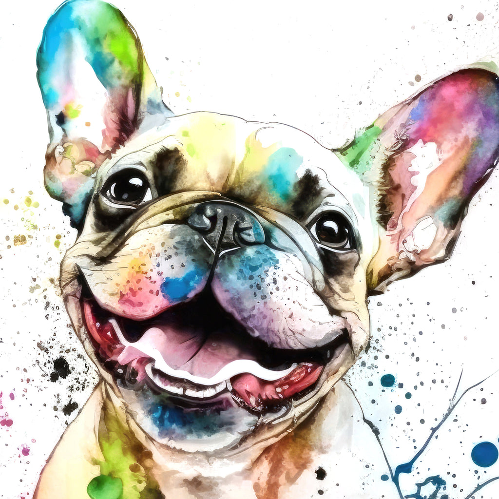 French Bulldog Watercolor Print Cute Pet Keepsake Wall Art Dog Lover Gift Adorable Canine Home Decor for Puppy Dog Lovers!