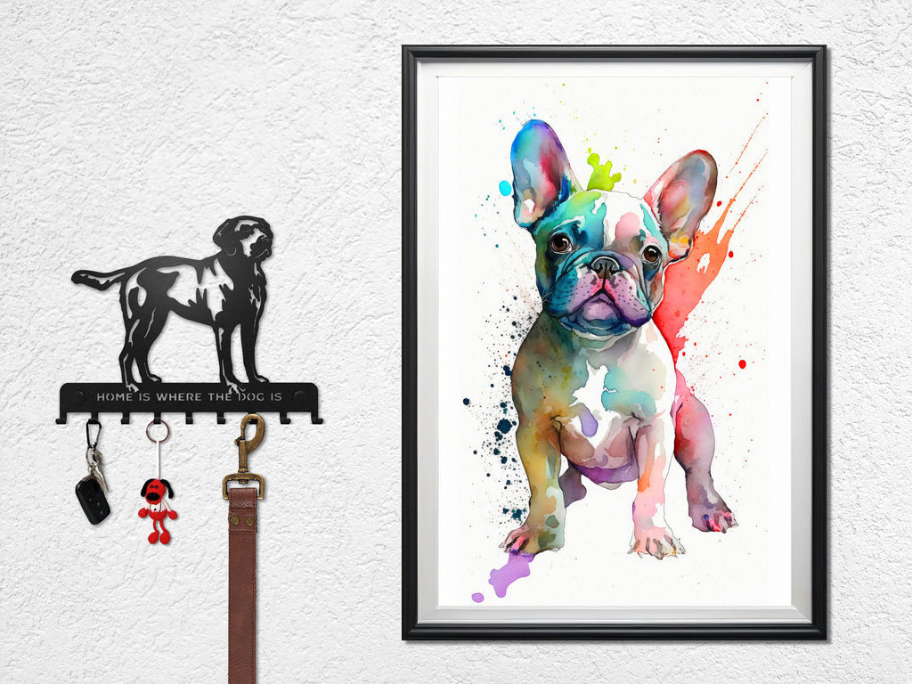 French Bulldog Watercolor Print Cute Pet Keepsake Wall Art Dog Lover Gift Adorable Canine Home Decor for Puppy Dog Lovers!