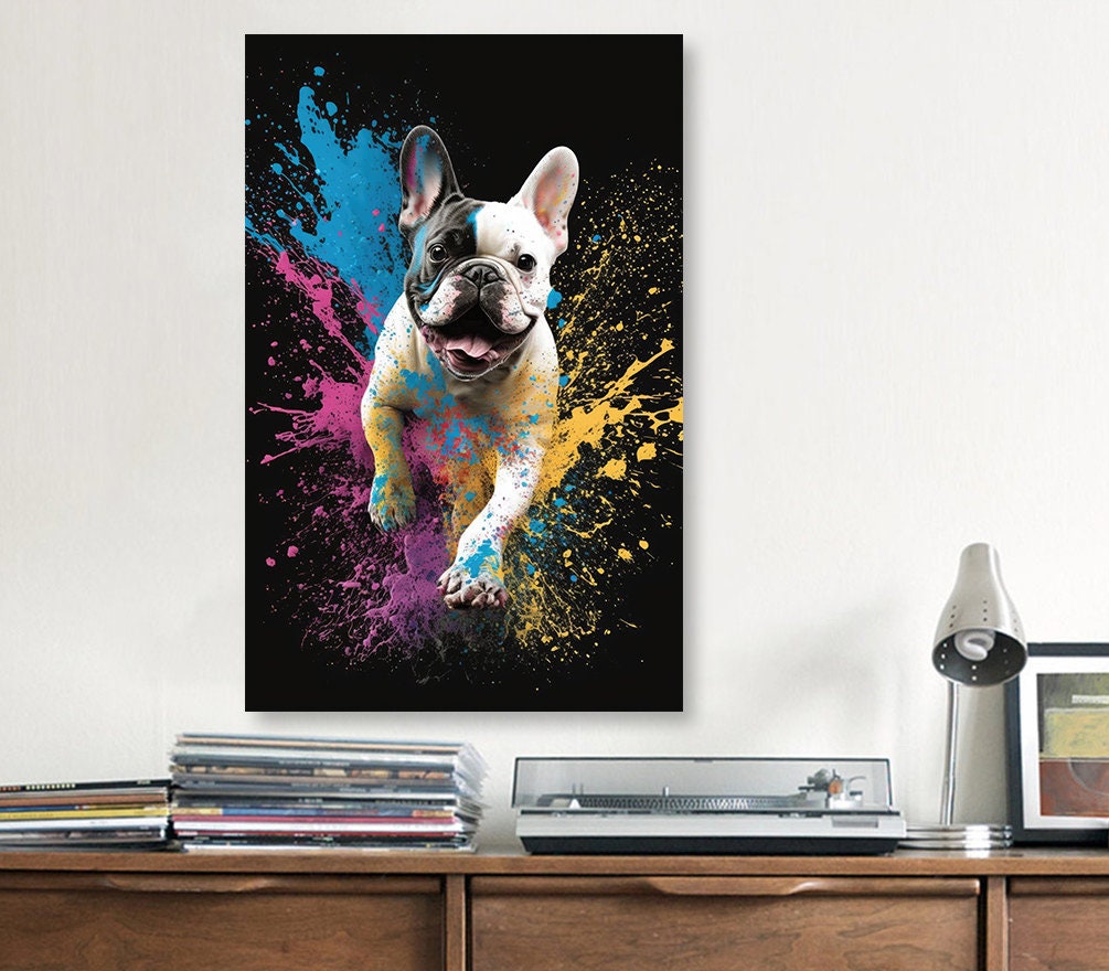 French Bulldog Watercolor Print Cute Pet Keepsake Wall Art Dog Lover Gift Adorable Canine Home Decor for Puppy Dog Lovers!