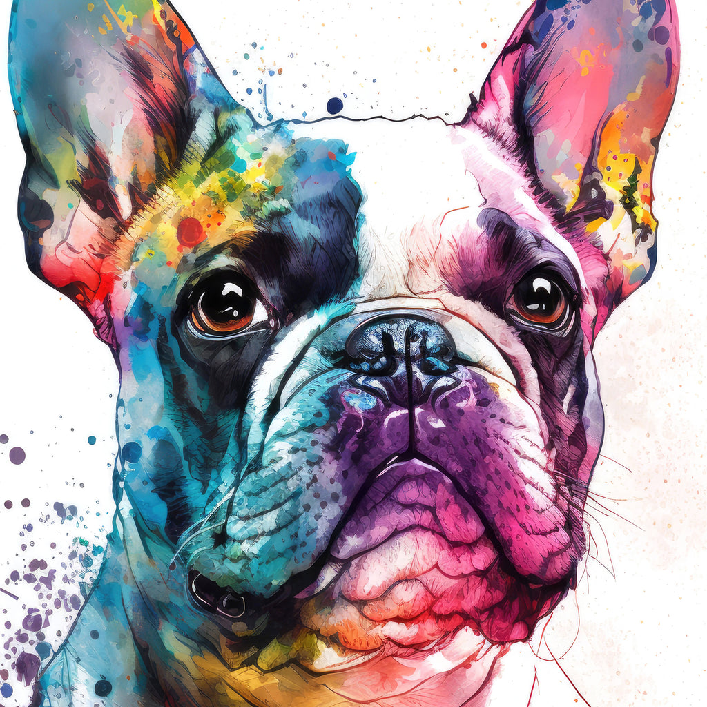 French Bulldog Watercolor Print Cute Pet Keepsake Wall Art Dog Lover Gift Adorable Canine Home Decor for Puppy Dog Lovers!