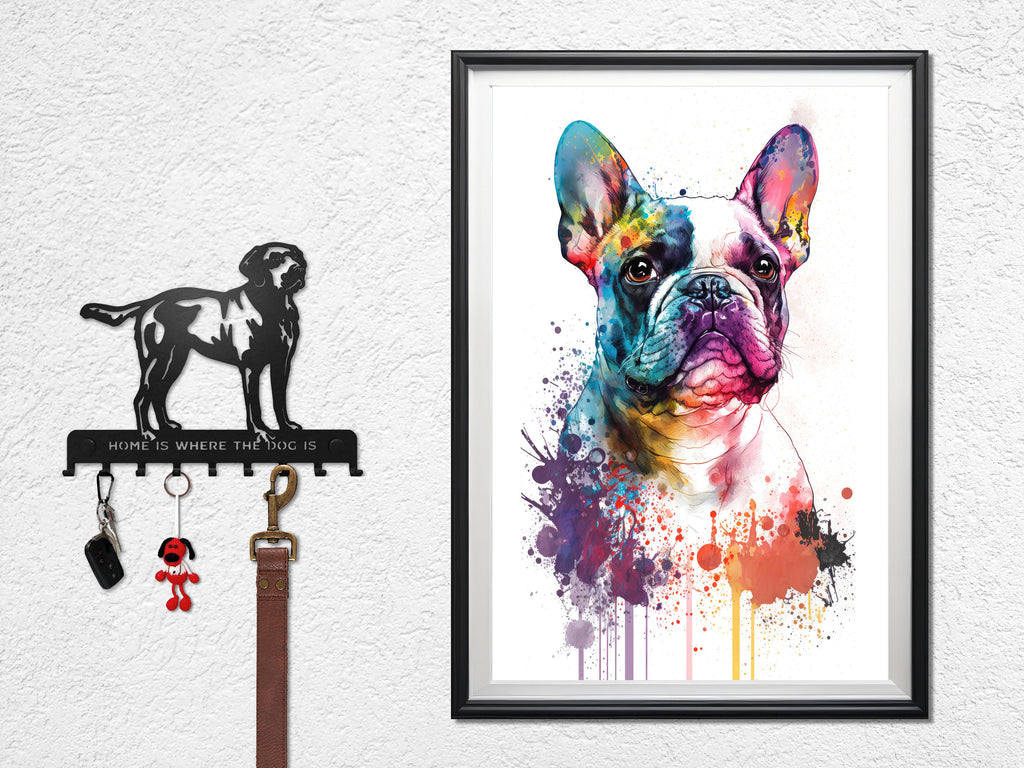 French Bulldog Watercolor Print Cute Pet Keepsake Wall Art Dog Lover Gift Adorable Canine Home Decor for Puppy Dog Lovers!