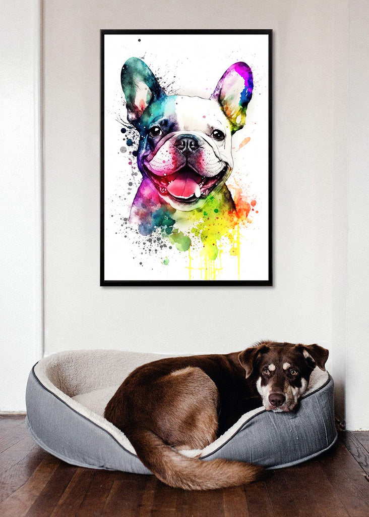 French Bulldog Watercolor Print Cute Pet Keepsake Wall Art Dog Lover Gift Adorable Canine Home Decor for Puppy Dog Lovers!