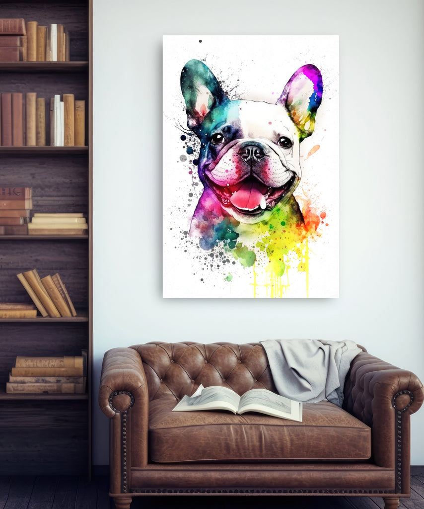 French Bulldog Watercolor Print Cute Pet Keepsake Wall Art Dog Lover Gift Adorable Canine Home Decor for Puppy Dog Lovers!