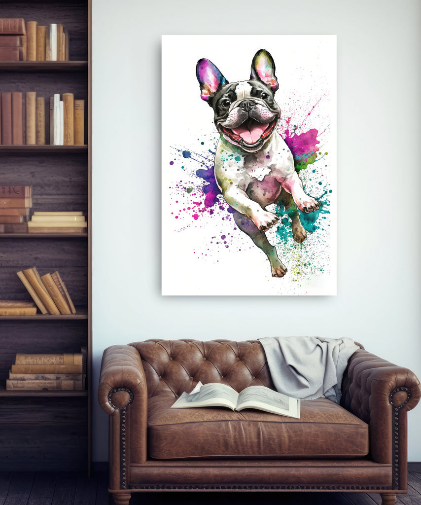 French Bulldog Watercolor Print Cute Pet Keepsake Wall Art Dog Lover Gift Adorable Canine Home Decor for Puppy Dog Lovers!