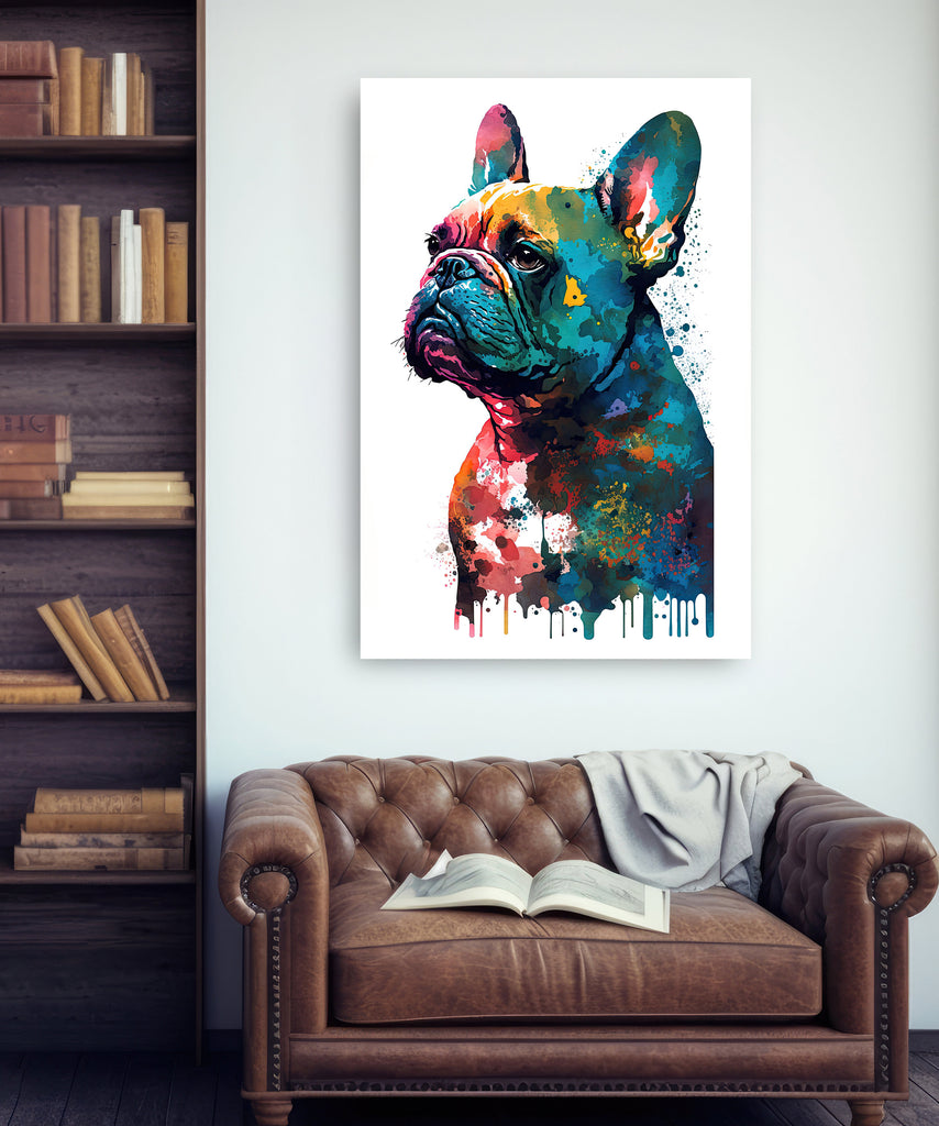 French Bulldog Watercolor Print Cute Pet Keepsake Wall Art Dog Lover Gift Adorable Canine Home Decor for Puppy Dog Lovers!