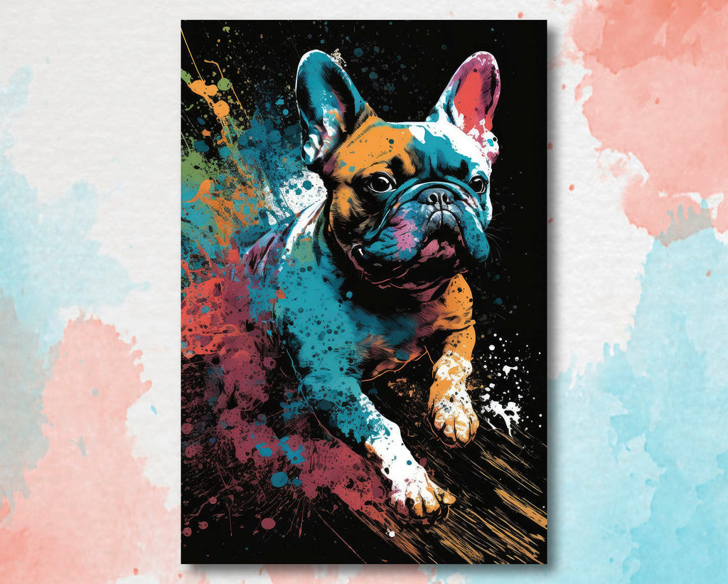 French Bulldog Watercolor Print Cute Pet Keepsake Wall Art Dog Lover Gift Adorable Canine Home Decor for Puppy Dog Lovers!