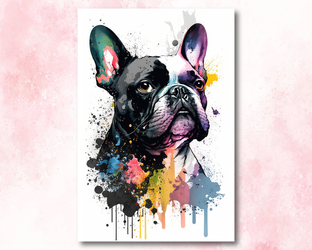 French Bulldog Watercolor Print Cute Pet Keepsake Wall Art Dog Lover Gift Adorable Canine Home Decor for Puppy Dog Lovers!