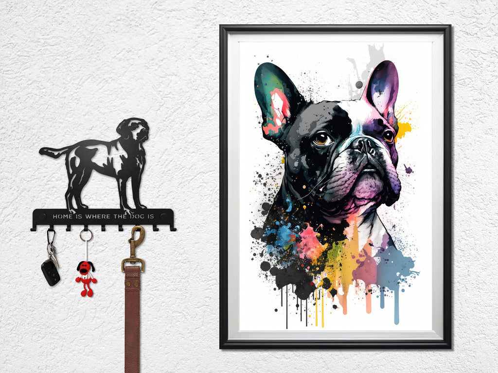 French Bulldog Watercolor Print Cute Pet Keepsake Wall Art Dog Lover Gift Adorable Canine Home Decor for Puppy Dog Lovers!