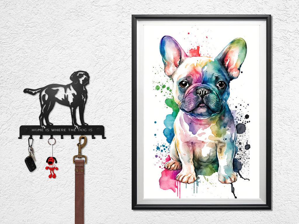 French Bulldog Watercolor Print Cute Pet Keepsake Wall Art Dog Lover Gift Adorable Canine Home Decor for Puppy Dog Lovers!