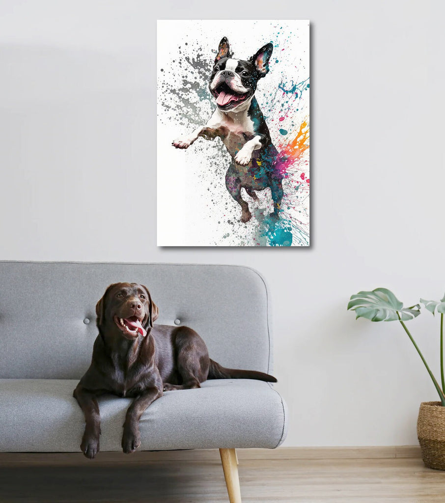 Boston Terrier Dog Watercolor Print Cute Pet Keepsake Wall Art Dog Lover Gift Adorable Canine Home Decor for Puppy Lovers!