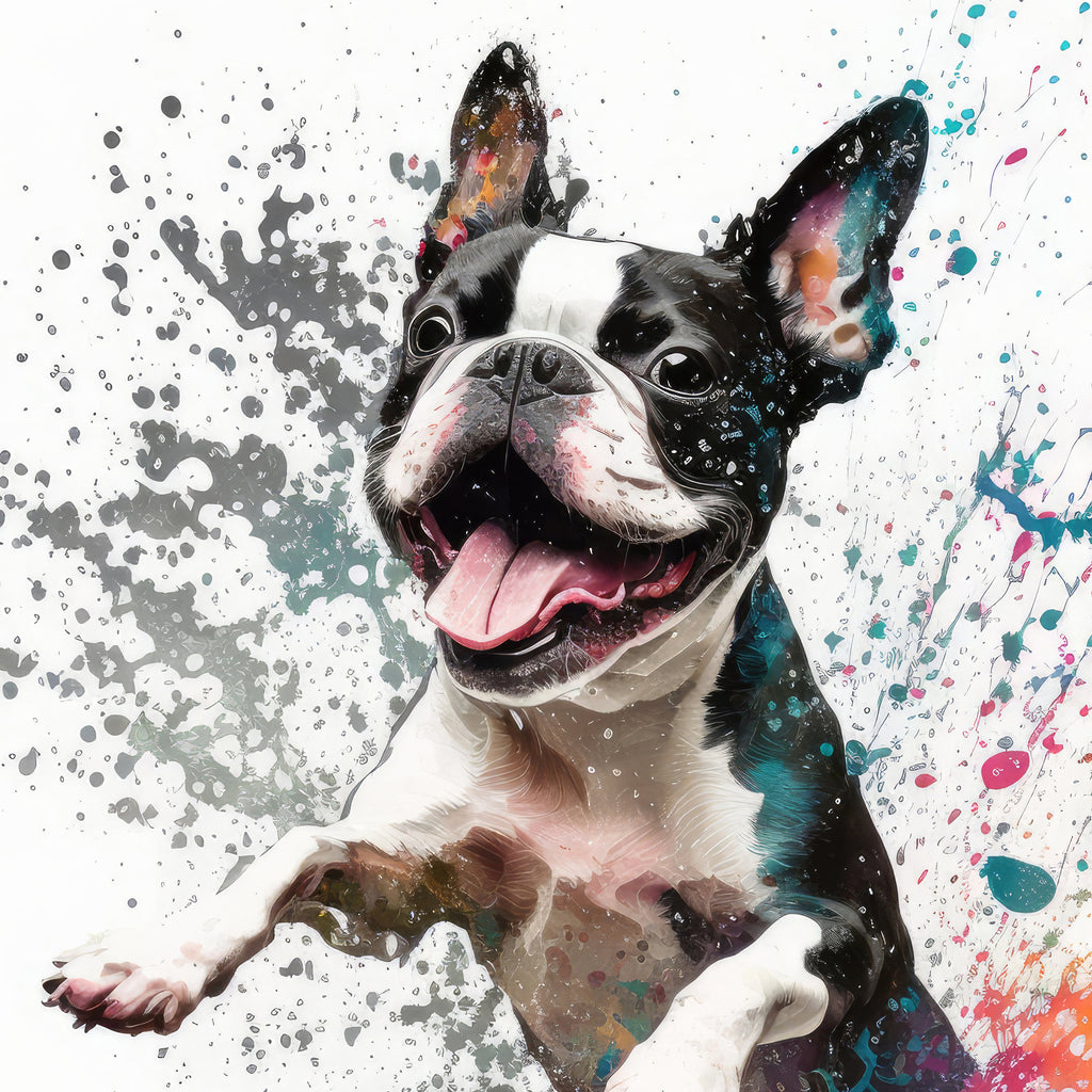 Boston Terrier Dog Watercolor Print Cute Pet Keepsake Wall Art Dog Lover Gift Adorable Canine Home Decor for Puppy Lovers!