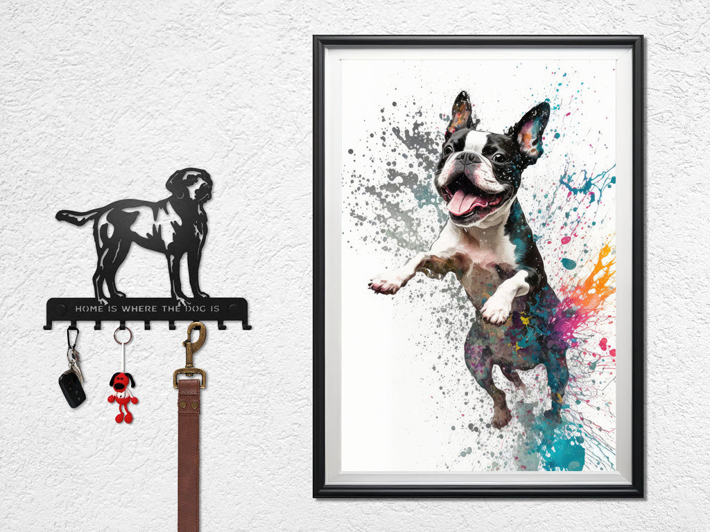 Boston Terrier Dog Watercolor Print Cute Pet Keepsake Wall Art Dog Lover Gift Adorable Canine Home Decor for Puppy Lovers!