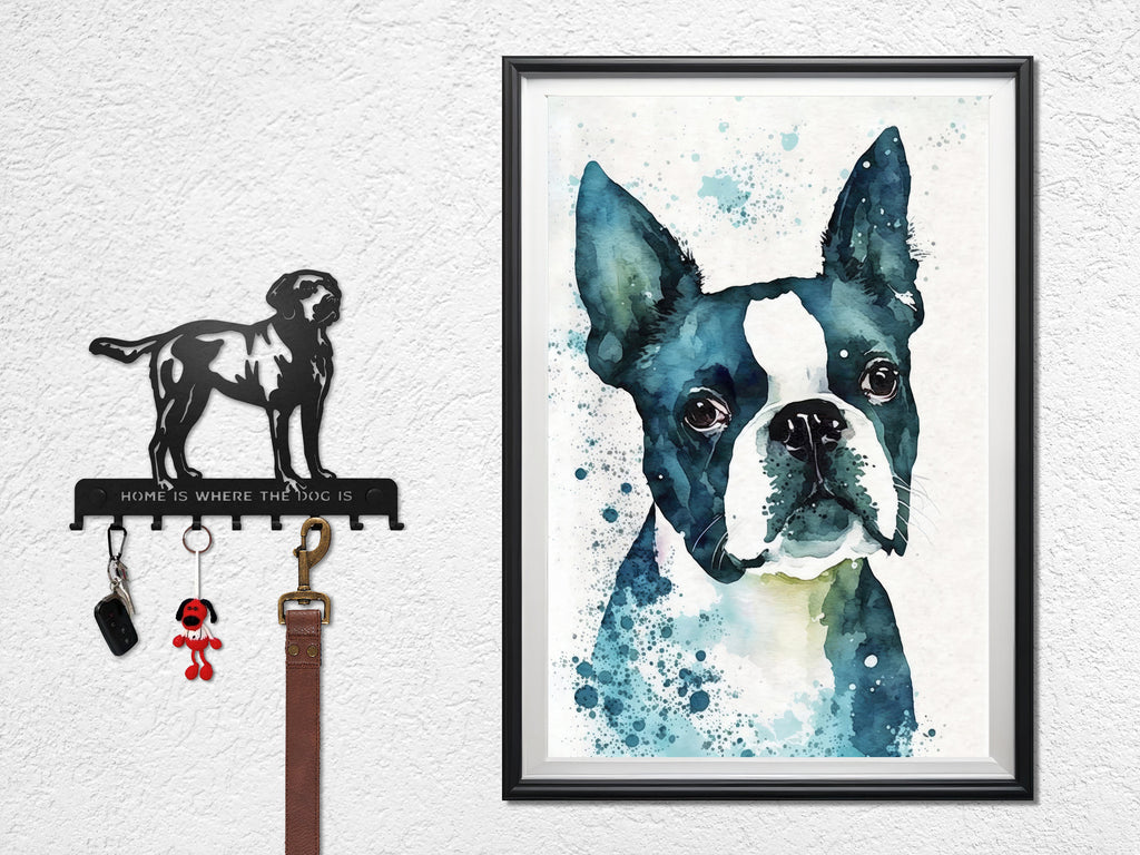 Boston Terrier Dog Watercolor Print Cute Pet Keepsake Wall Art Dog Lover Gift Adorable Canine Home Decor for Puppy Lovers!