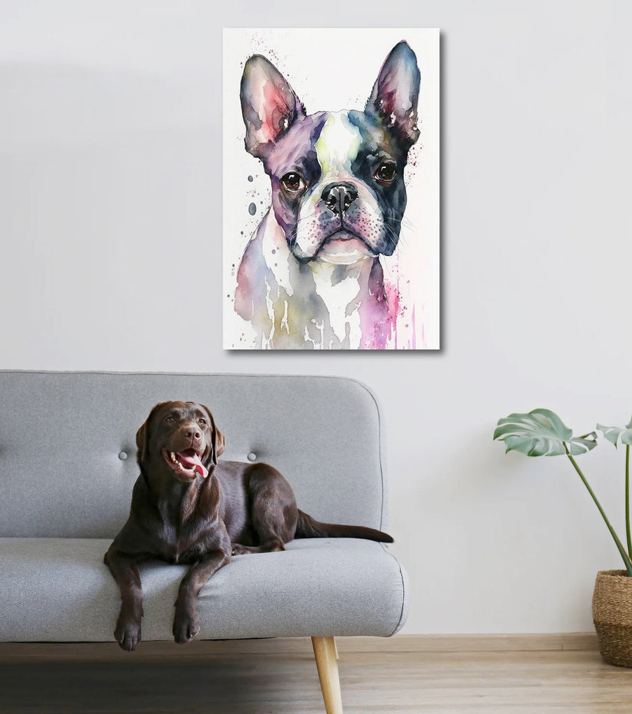 Boston Terrier Dog Watercolor Print Cute Pet Keepsake Wall Art Dog Lover Gift Adorable Canine Home Decor for Puppy Lovers!