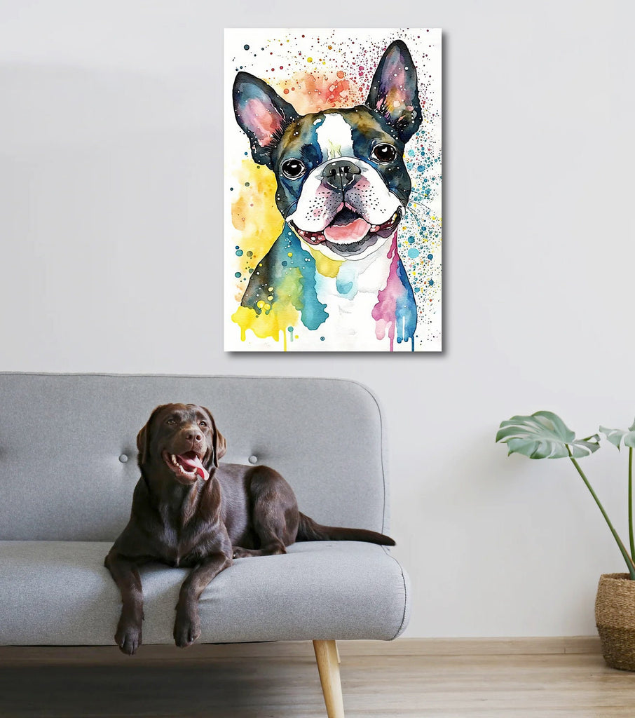 Boston Terrier Dog Watercolor Print Cute Pet Keepsake Wall Art Dog Lover Gift Adorable Canine Home Decor for Puppy Lovers!