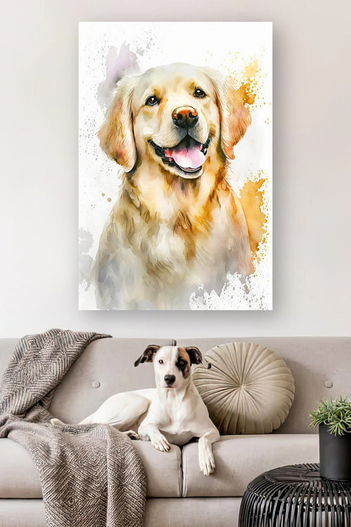 Golden Retriever Dog Watercolor Print Cute Pet Keepsake Wall Art Dog Lover Gift Adorable Canine Home Decor for Puppy Dog Lovers!