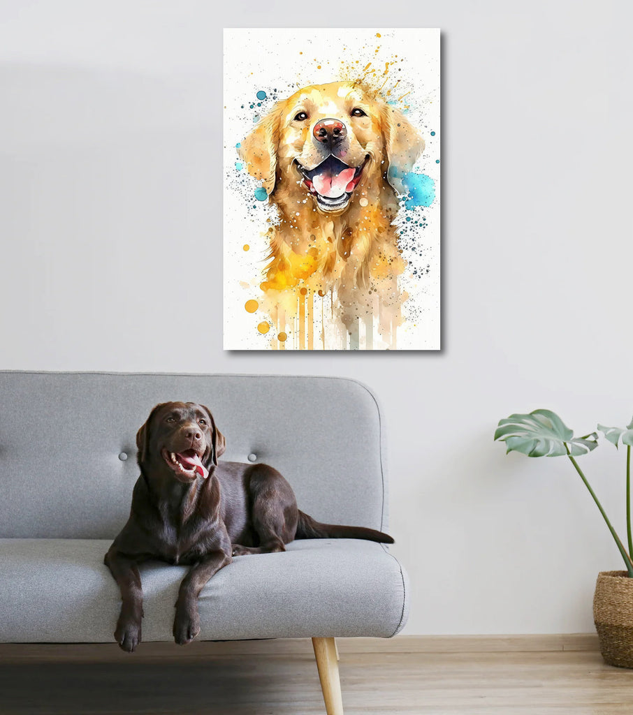 Golden Retriever Dog Watercolor Print Cute Pet Keepsake Wall Art Dog Lover Gift Adorable Canine Home Decor for Puppy Dog Lovers!