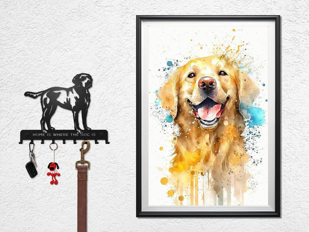 Golden Retriever Dog Watercolor Print Cute Pet Keepsake Wall Art Dog Lover Gift Adorable Canine Home Decor for Puppy Dog Lovers!